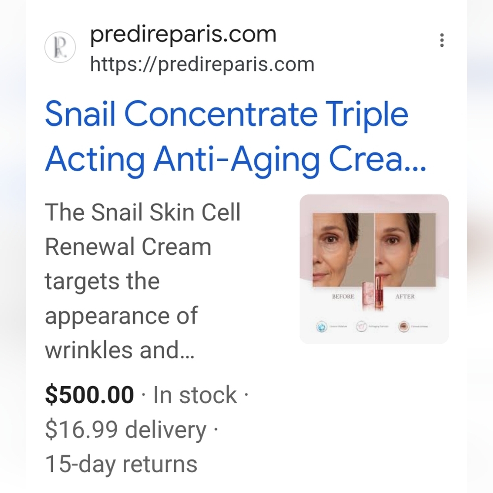 NIB-Snail Concentrate Triple Acting Anti-Aging Cream & Serum - Picture 7 of 7